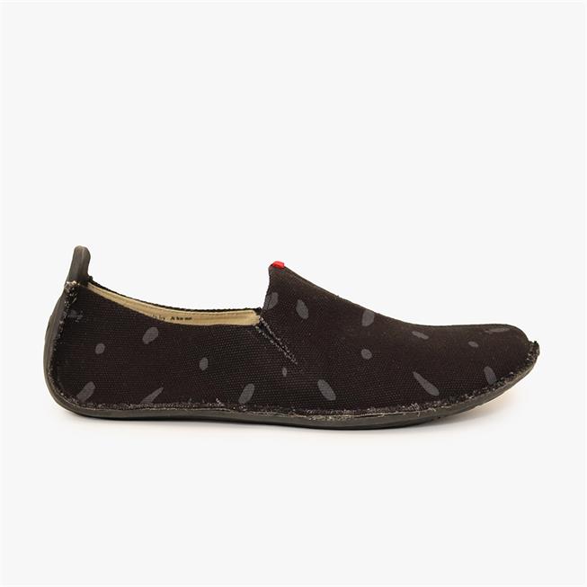 Vivobarefoot ABABA CANVAS SWIPE Slip On Heren Zwart | HEXWVSO-15