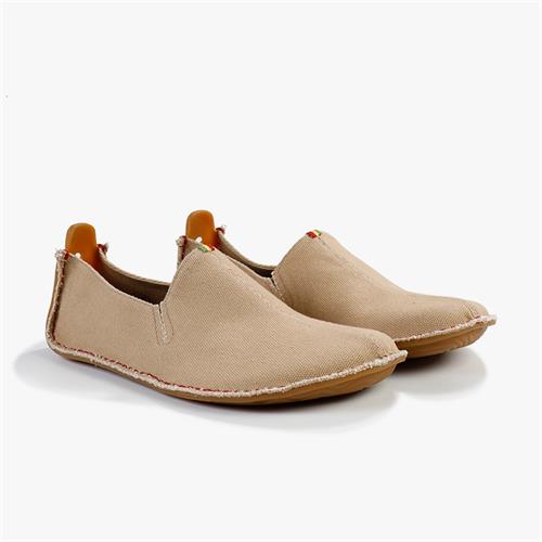 Vivobarefoot ABABA CANVAS Slip On Dames Beige | FIJNKVT-21