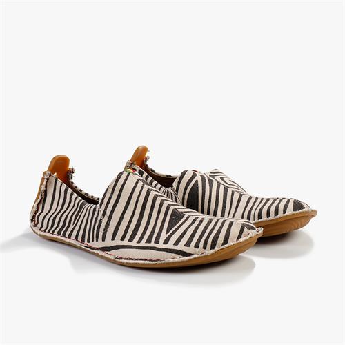 Vivobarefoot ABABA CANVAS Slip On Dames Beige/Black | WGPVKQN-73