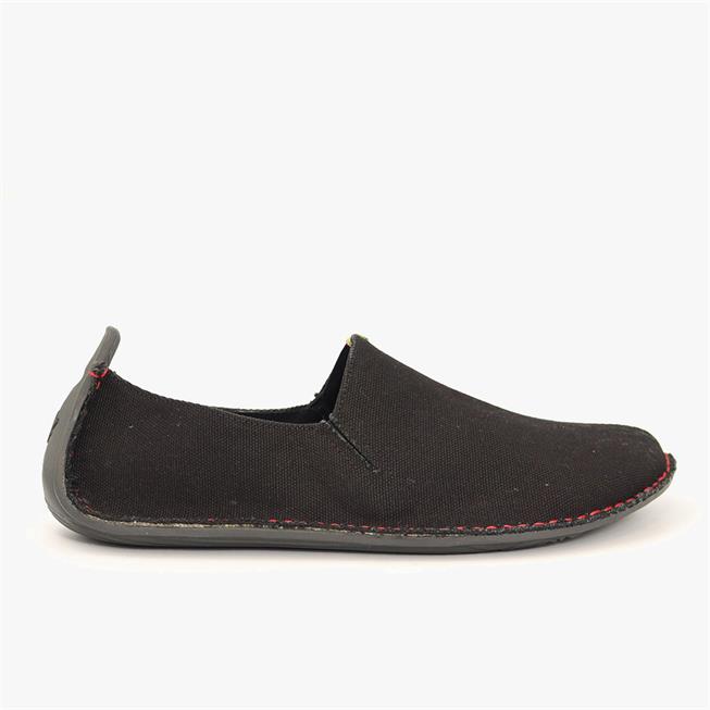 Vivobarefoot ABABA CANVAS Slip On Dames Zwart | YQOKNCG-19