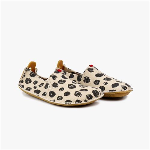 Vivobarefoot ABABA DOT Slip On Kinderen Beige/Black | ACZELYD-67