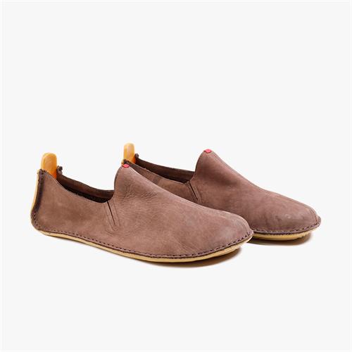 Vivobarefoot ABABA LEATHER Slip On Dames Bruin | AEXRJNH-13