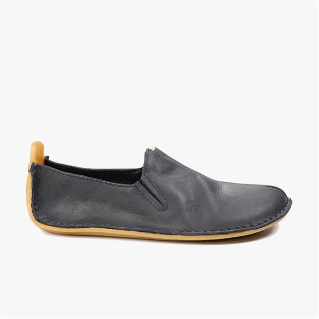 Vivobarefoot ABABA LEATHER Slip On Dames Donkerblauw | FMQTJDW-89