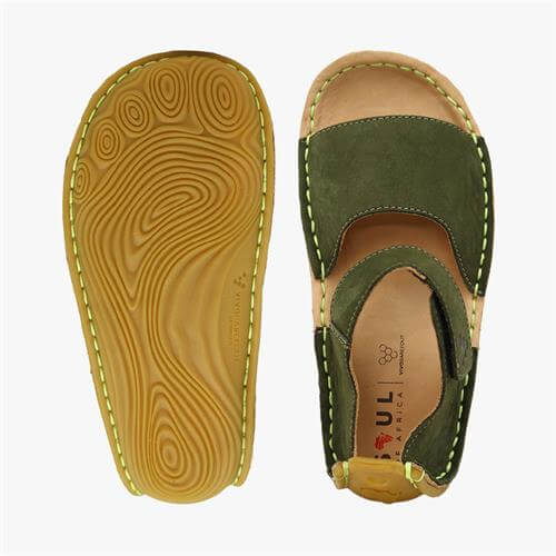 Vivobarefoot ABABA Sandalen Kinderen Brown/Green | EMDZIWC-76