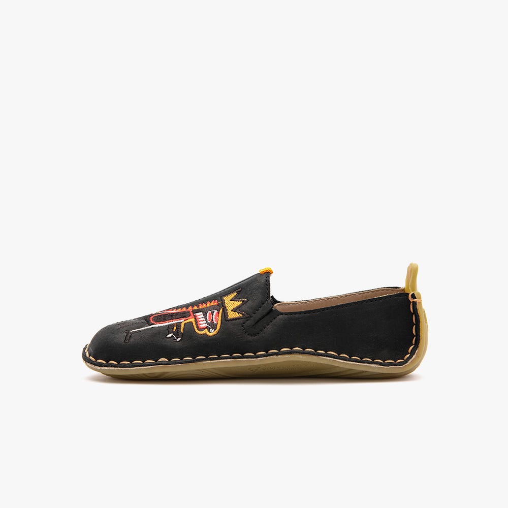 Vivobarefoot Ababa Basquiat Slip On Kinderen Zwart | XQGTHJO-84