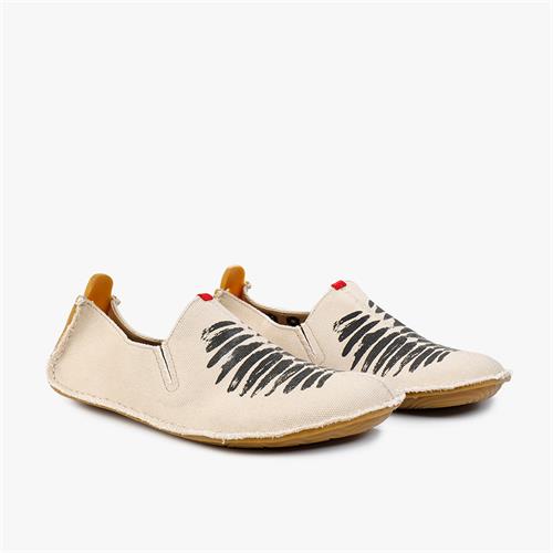 Vivobarefoot Ababa Canvas Birdie Slip On Heren Beige | DPXTBRN-04