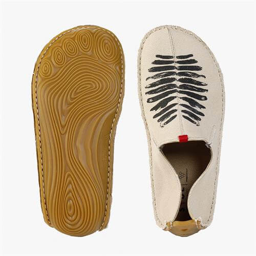 Vivobarefoot Ababa Canvas Birdie Slip On Heren Beige | DPXTBRN-04