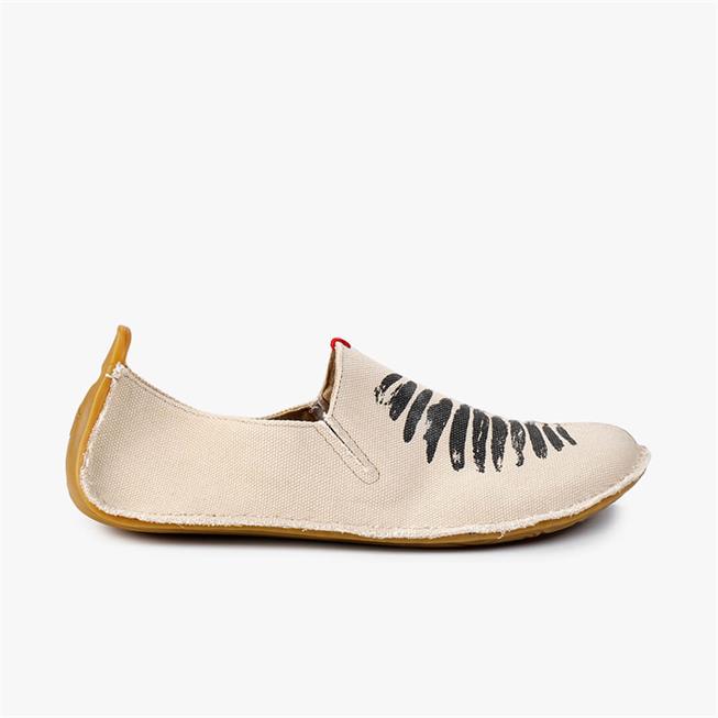 Vivobarefoot Ababa Canvas Birdie Slip On Heren Beige | DPXTBRN-04