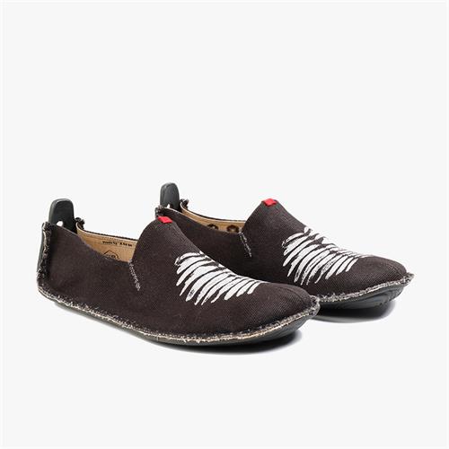 Vivobarefoot Ababa Canvas Birdie Slip On Dames Zwart | HOPMKTI-78