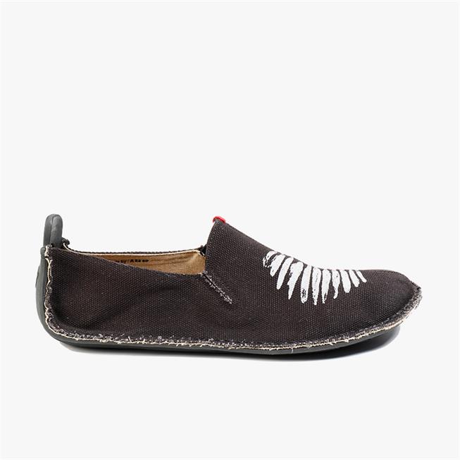 Vivobarefoot Ababa Canvas Birdie Slip On Heren Zwart | NOSRQGZ-98