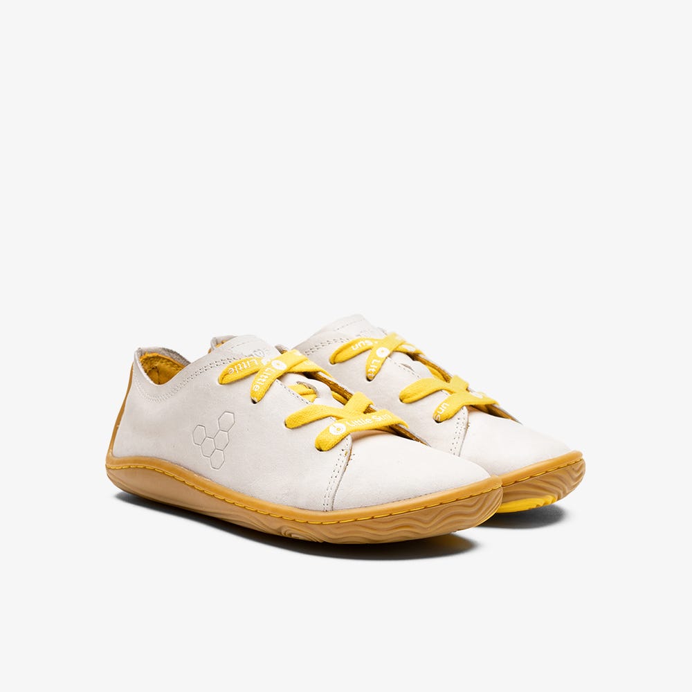 Vivobarefoot Addis Little Sun Sneakers Kinderen Beige | QDXPEIC-72