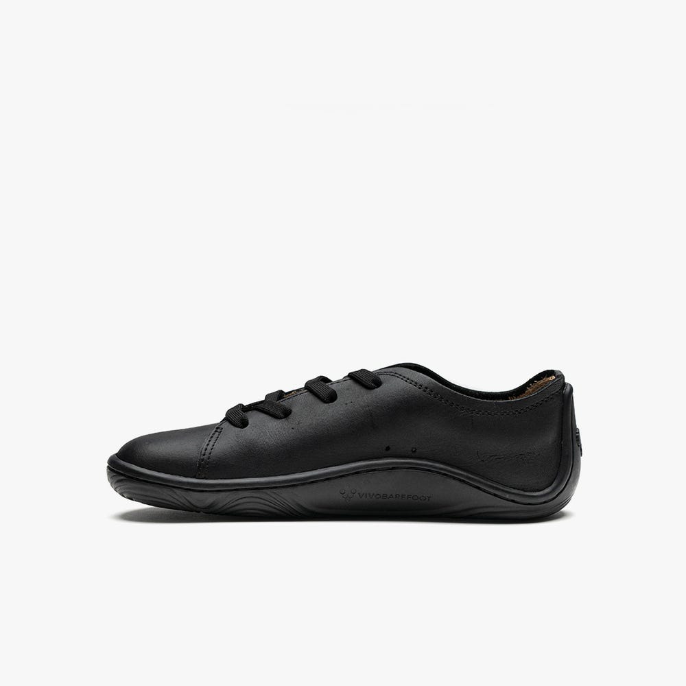 Vivobarefoot Addis School Sneakers Kinderen Zwart | MZWSRGY-13