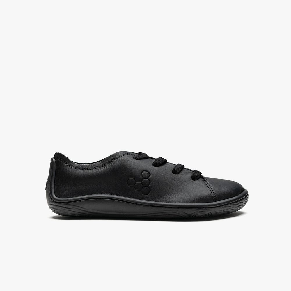 Vivobarefoot Addis School Sneakers Kinderen Zwart | MZWSRGY-13