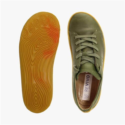 Vivobarefoot Addis Sneakers Dames Brown/Green | KVHBDST-19