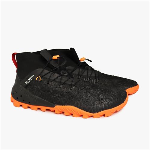 Vivobarefoot ESC TEMPEST Trailschoenen Heren Obsidian/Orange | IHMUCPZ-39