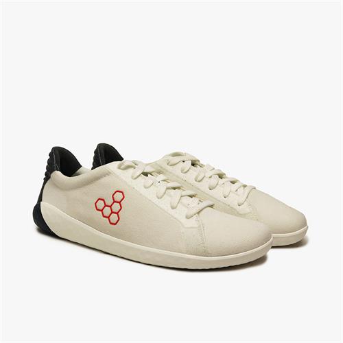 Vivobarefoot GEO COURT ECO Sneakers Dames White/Navy/Red | PRVLFMJ-48