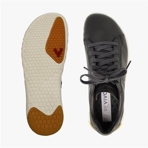 Vivobarefoot GEO COURT Sneakers Dames Obsidian | JZNHPSV-02