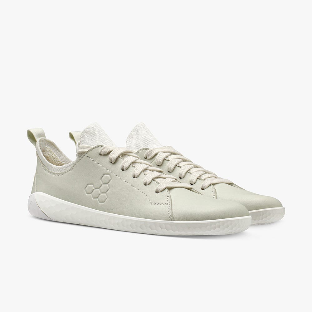 Vivobarefoot Geo Court Knit Sneakers Dames Lichtgroen Grijs | JSPNAXT-84