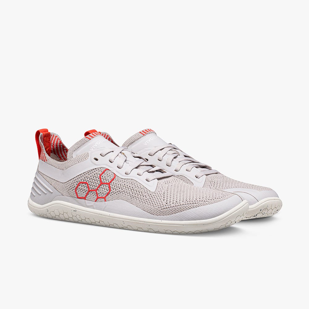 Vivobarefoot Geo Racer Knit Loopschoenen Heren Grijs | ENDAPUQ-83