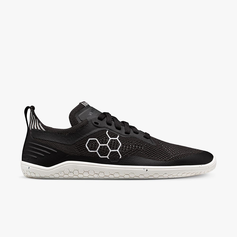 Vivobarefoot Geo Racer Knit Loopschoenen Heren Obsidian | GIADRJT-40