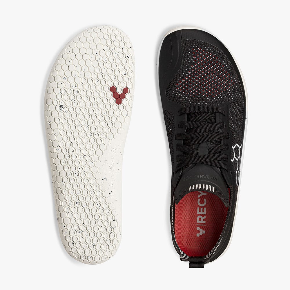 Vivobarefoot Geo Racer Knit Sneakers Dames Obsidian | CTQHEDN-73