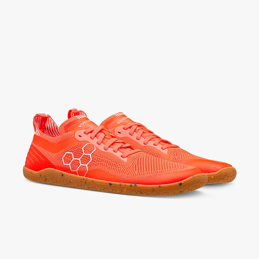 Vivobarefoot Geo Racer Knit Sneakers Dames Oranje | PFIVDXC-19