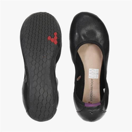 Vivobarefoot JING JING Balletschoenen Dames Zwart | UCNRYHP-04