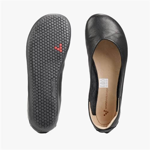 Vivobarefoot JING JING II Balletschoenen Dames Zwart | IHTGRZD-18