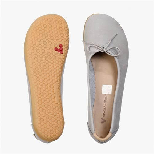 Vivobarefoot JING JING LACE Balletschoenen Dames Grijs | GEPUFAK-82