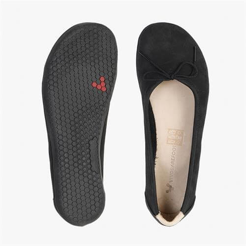 Vivobarefoot JING JING LACE Balletschoenen Dames Obsidian | IMOBCYA-84