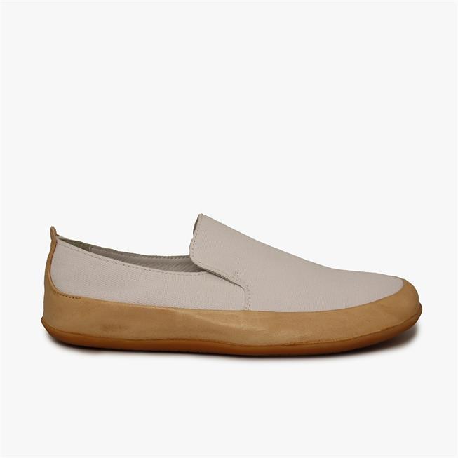 Vivobarefoot Opanka Slip On Dames White/Brown | KTOBJYH-39