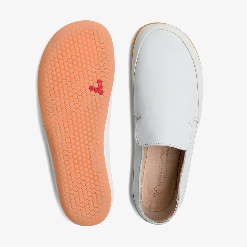 Vivobarefoot Opanka Slip On Dames Wit | MLFUVCN-73