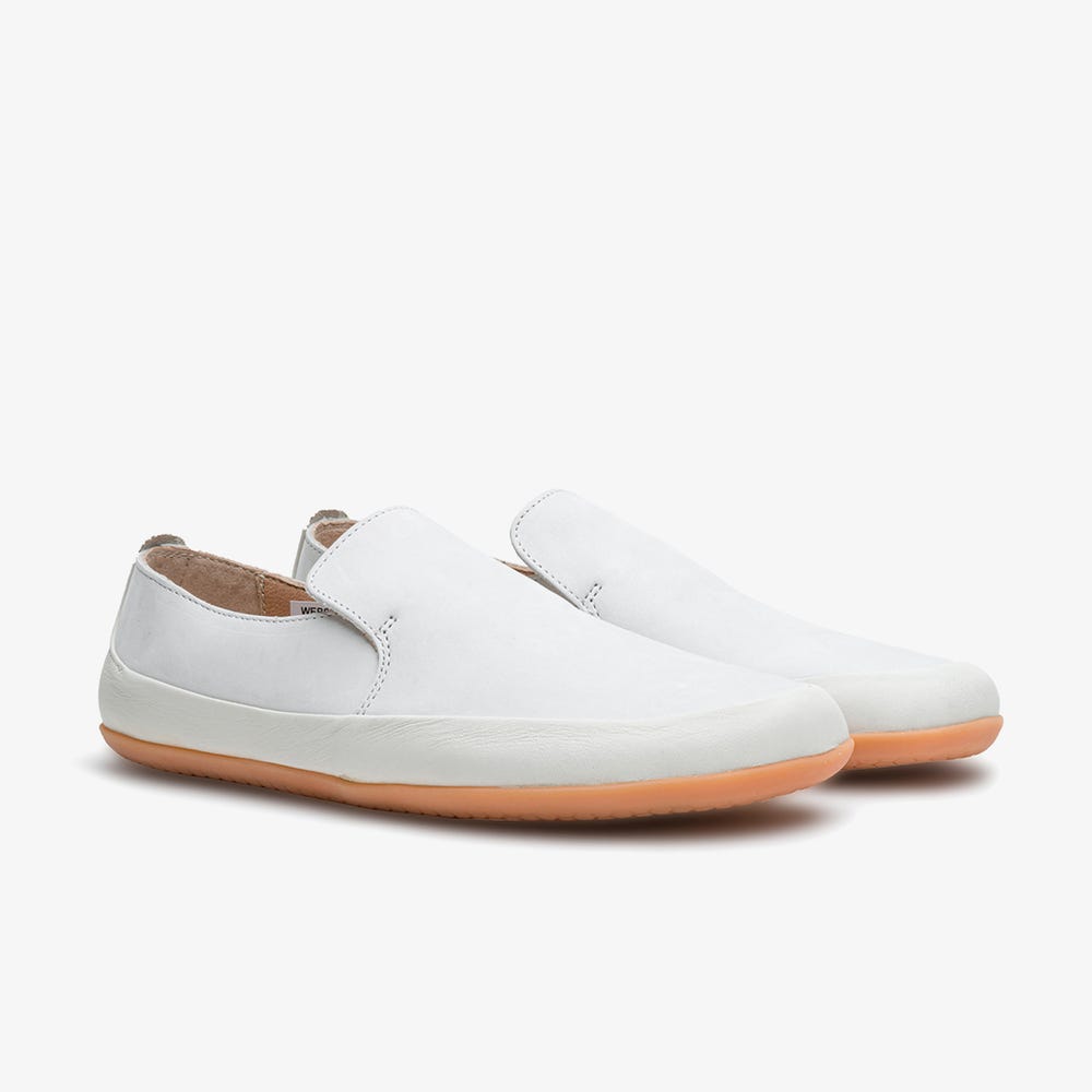 Vivobarefoot Opanka Slip On Dames Wit | MLFUVCN-73