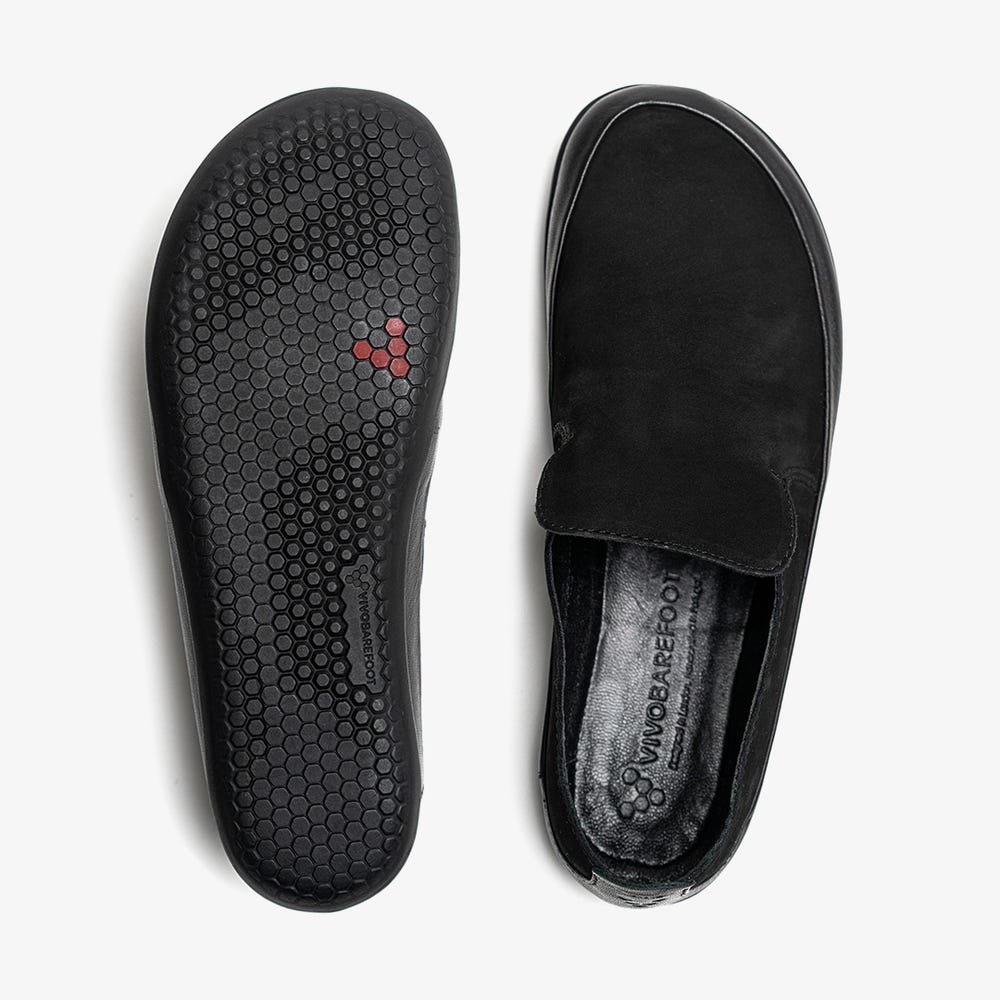 Vivobarefoot Opanka Slip On Dames Zwart | HADBUSP-02