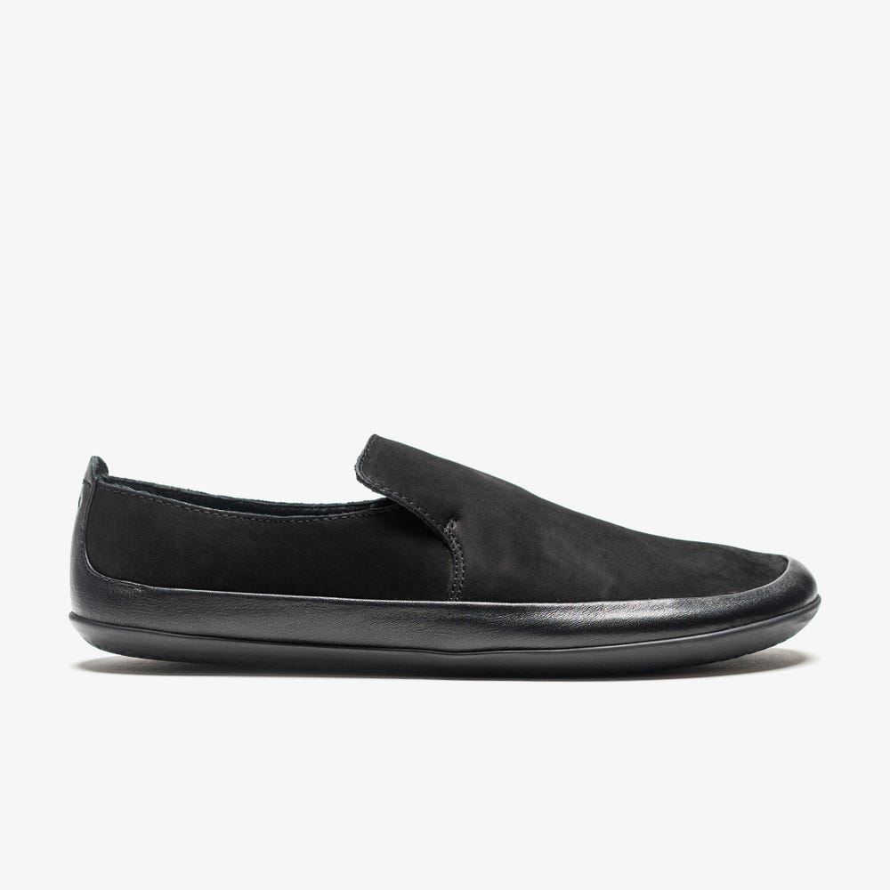 Vivobarefoot Opanka Slip On Dames Zwart | HADBUSP-02