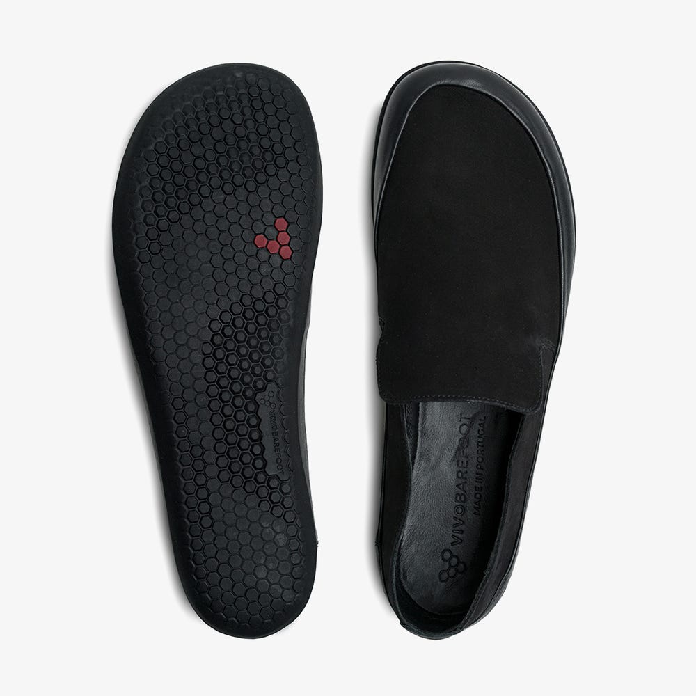 Vivobarefoot Opanka Slip On Heren Zwart | ESYDPMN-34