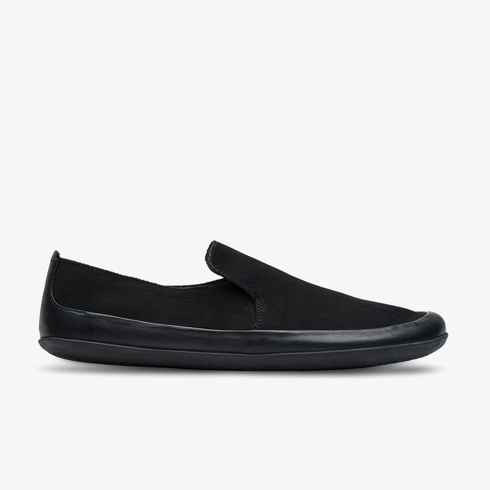 Vivobarefoot Opanka Slip On Heren Zwart | ESYDPMN-34