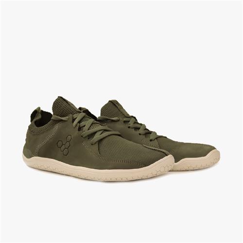 Vivobarefoot PRIMUS KNIT LUX Sneakers Heren Brown/Green | KYILSTV-02