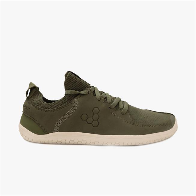 Vivobarefoot PRIMUS KNIT LUX Sneakers Heren Brown/Green | KYILSTV-02