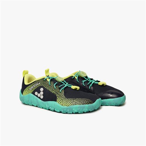 Vivobarefoot PRIMUS TRAIL Trailschoenen Kinderen Black/Green | DMANEIY-73