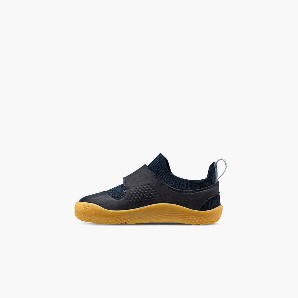 Vivobarefoot Primus Knit II Kleuter Sneakers Kinderen Black/Navy | ELCZQYB-58