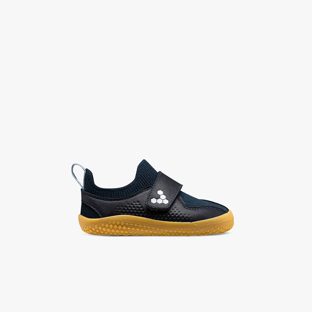 Vivobarefoot Primus Knit II Kleuter Sneakers Kinderen Black/Navy | ELCZQYB-58