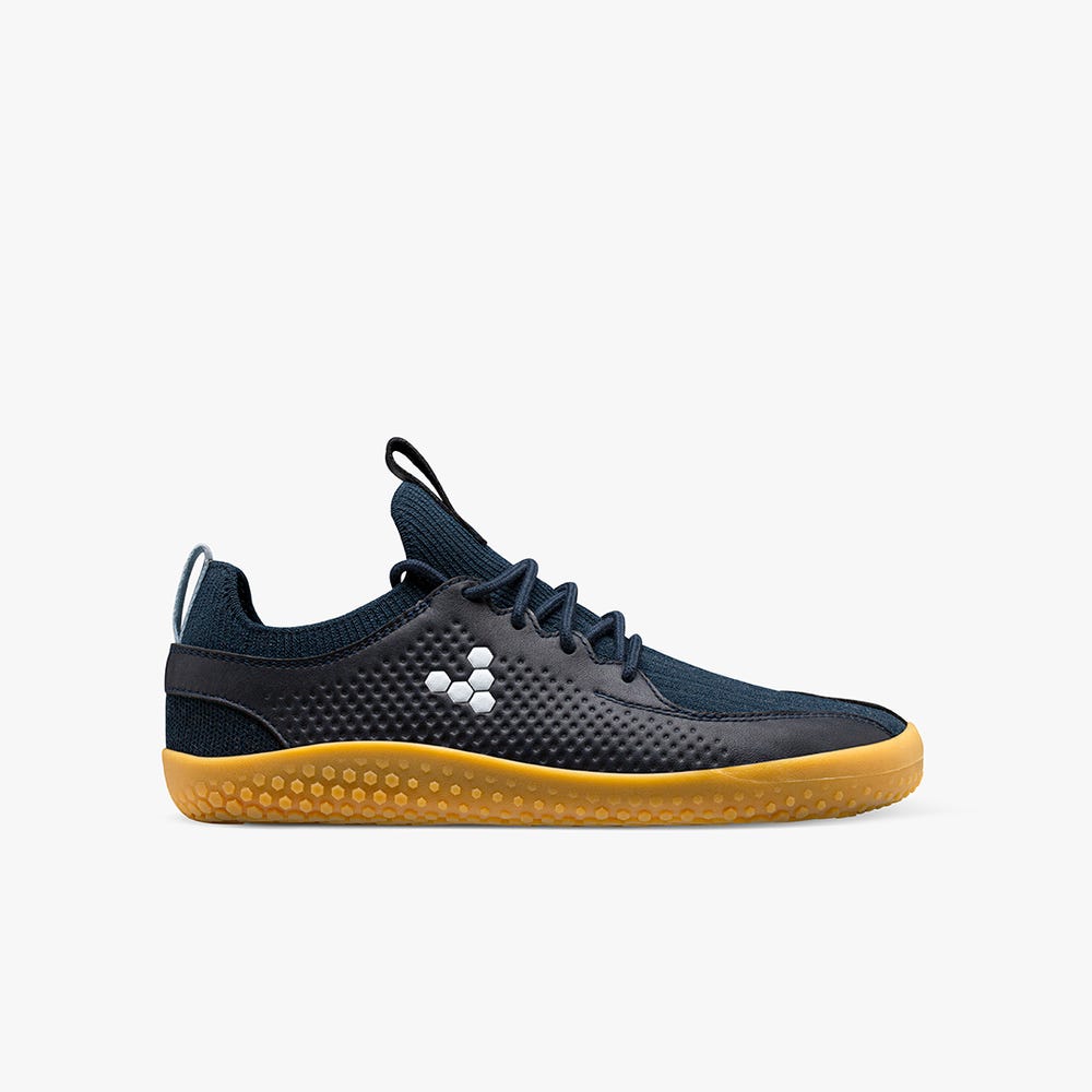 Vivobarefoot Primus Knit II Sneakers Kinderen Black/Navy | APLHVEY-79