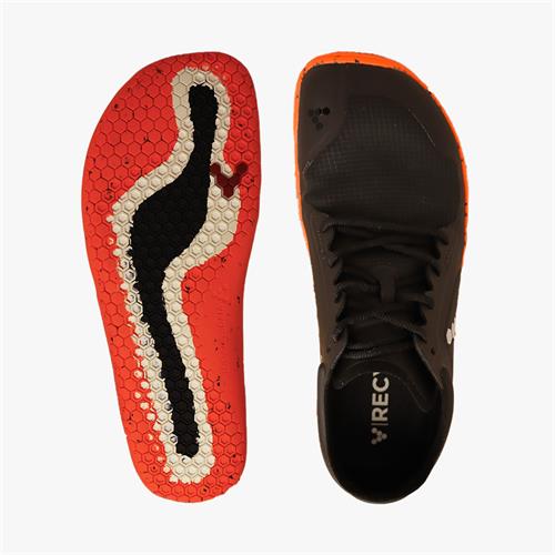 Vivobarefoot Primus Lite III All Weather Loopschoenen Dames Obsidian//Orange | HKILGPE-50