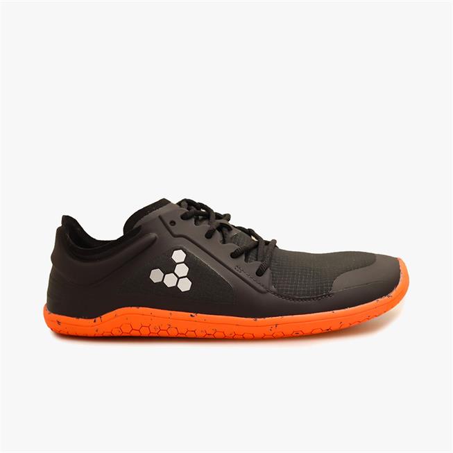 Vivobarefoot Primus Lite III All Weather Loopschoenen Dames Obsidian//Orange | HKILGPE-50