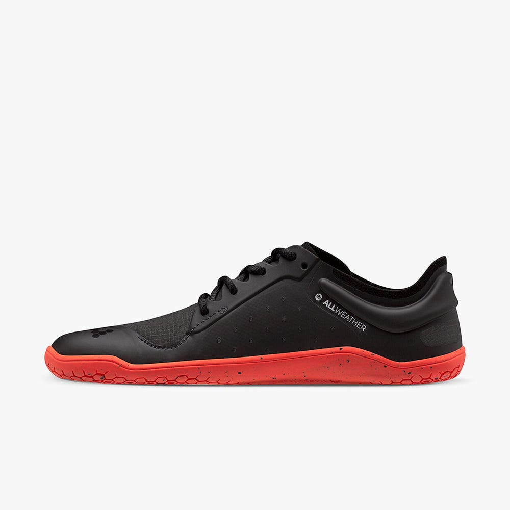 Vivobarefoot Primus Lite III All Weather Loopschoenen Dames Obsidian/Orange | NQUODTK-82