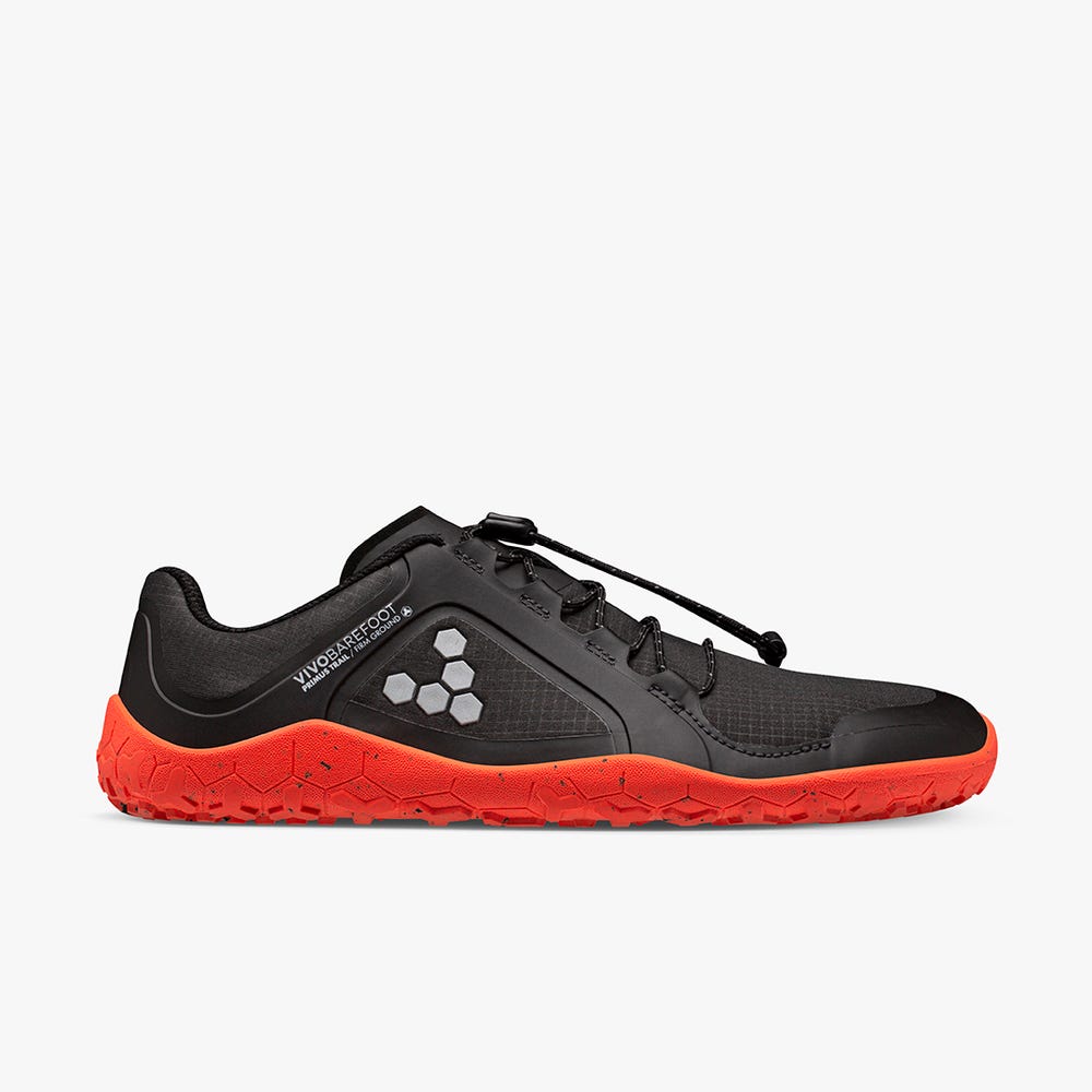 Vivobarefoot Primus Trail II All Weather FG Trailrunningschoenen Dames Obsidian/Orange | BGYWHMN-10