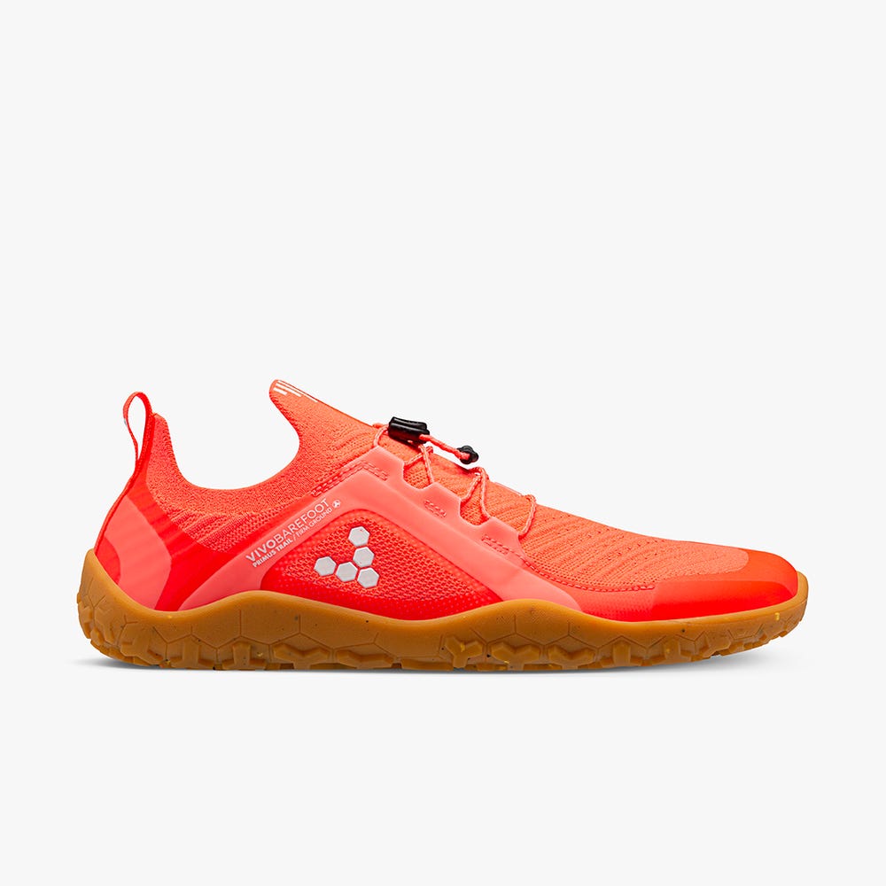 Vivobarefoot Primus Trail Knit FG Trailrunningschoenen Dames Oranje | QCSUYFO-24