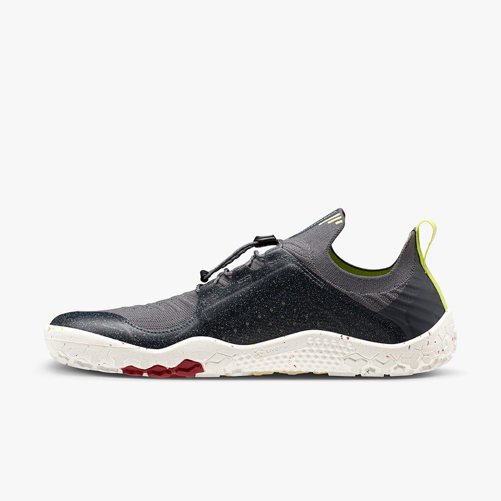 Vivobarefoot Primus Trail Knit FG Trailrunningschoenen Heren Diepgrijs | UQROJEZ-89