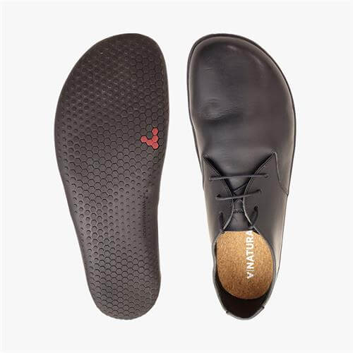 Vivobarefoot RA LUX LEATHER Oxford Schoenen Heren Zwart | QYGFECO-27